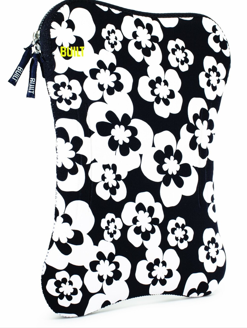 BUILT Black & Cream Floral Notebook Laptop Sleeve NWOT